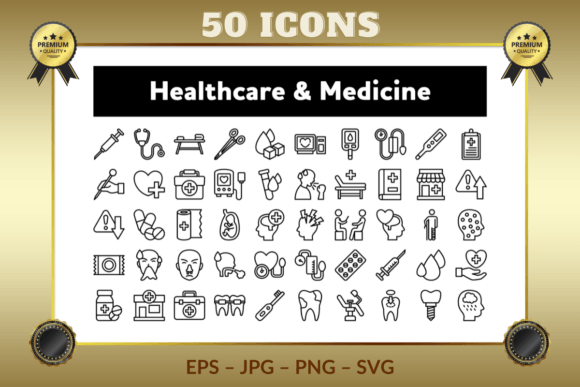 Download Healthcare &amp; Medicine Outline Icons - Medicine Collection