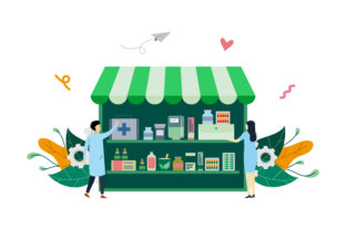 Download Pharmacy or Drugstore Flat Illustration - Drugstore Collection
