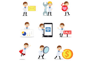 Download Set of Character Drugstore Employe Men - Drugstore Collection